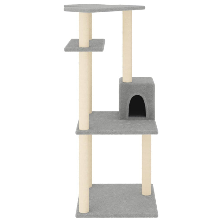 Ansamblu Pisici Cu Stâlpi Din Funie Sisal, , 123 Cm
