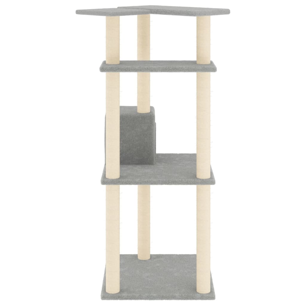 Ansamblu Pisici Cu Stâlpi Din Funie Sisal, , 123 Cm