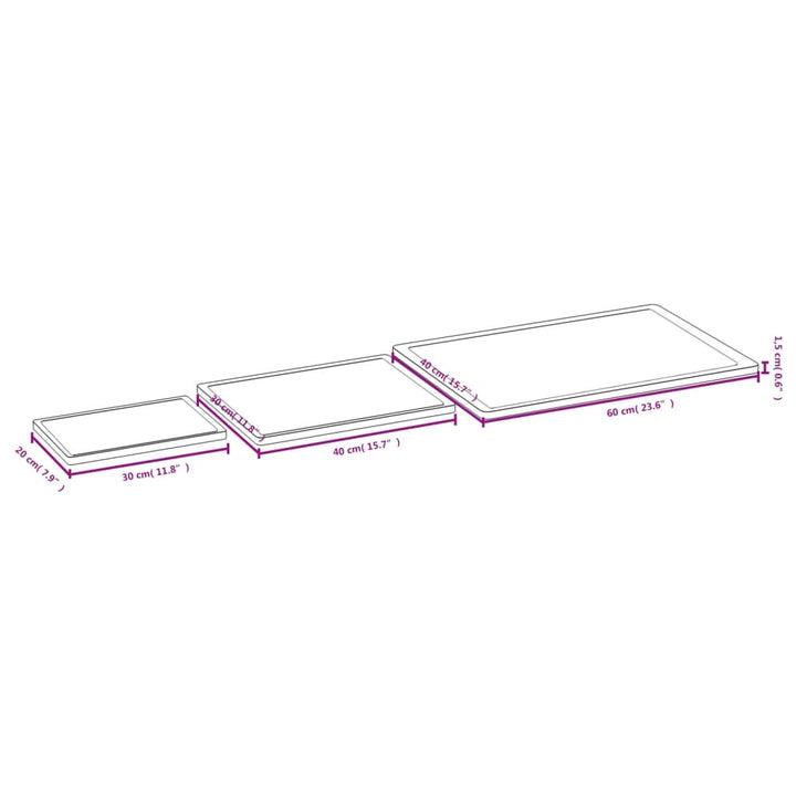 Set De Tocătoare, 3 Piese, Bambus