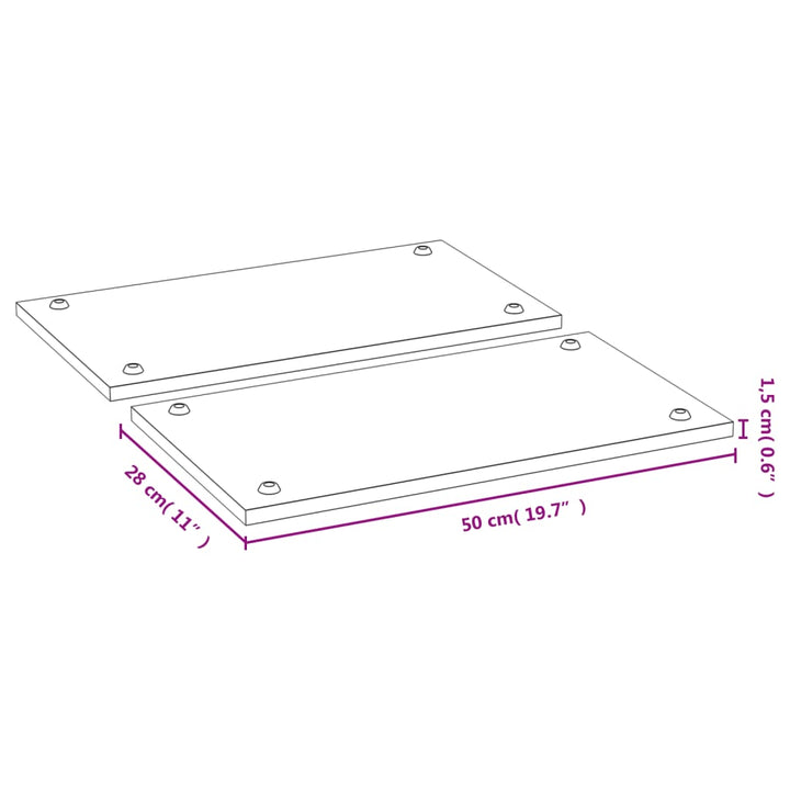 Protecții Pentru Aragaz, 2 Buc., 50X28X1,5 Cm, Bambus