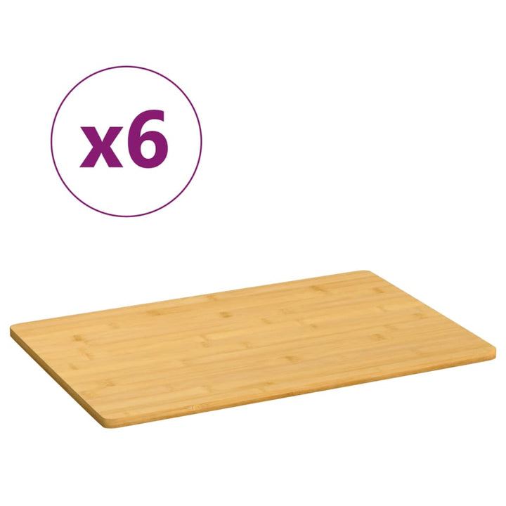 Platouri Pentru Mic Dejun, 6 Buc., 35X23X0,8 Cm, Bambus