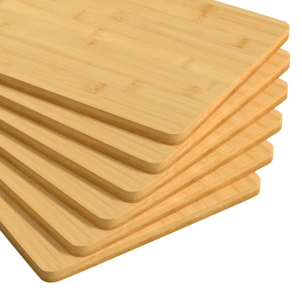 Platouri Pentru Mic Dejun, 6 Buc., 35X23X0,8 Cm, Bambus