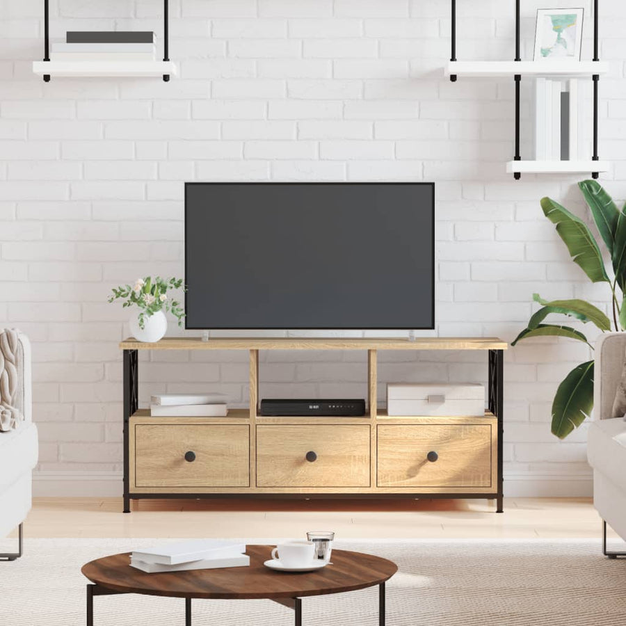 Comodă Tv, , 102X33X45 Cm, Lemn Prelucrat & Fier