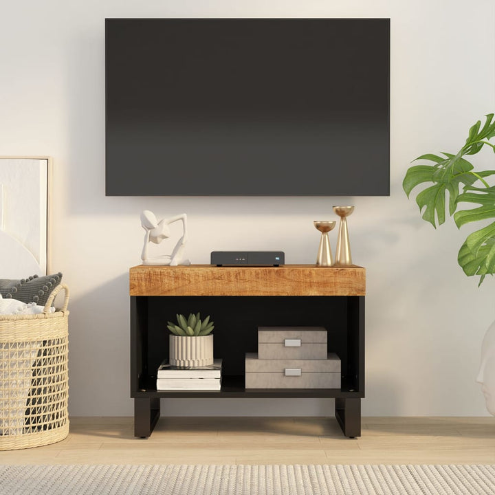 Comodă Tv, 60X33X43,5 Cm, Lemn Masiv De Mango