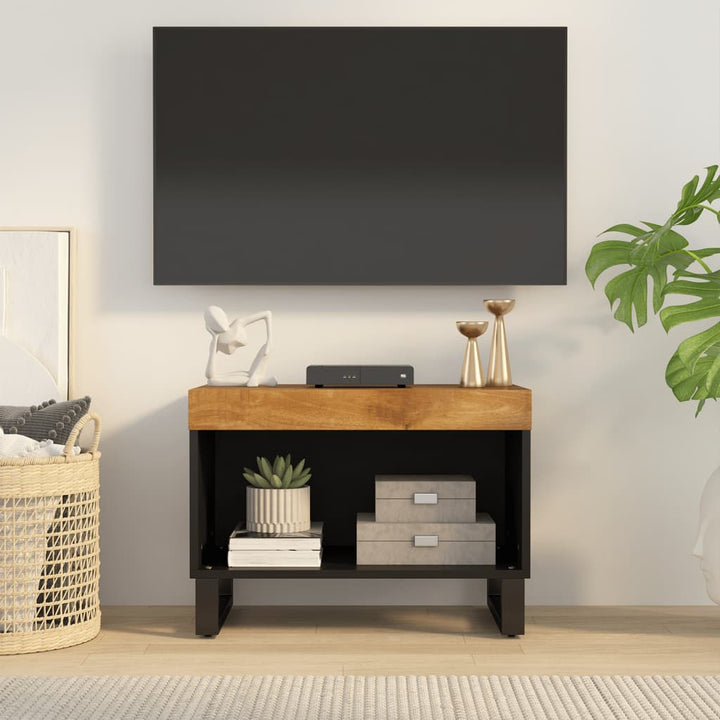 Comodă Tv, 60X33X43,5 Cm, Lemn Masiv De Mango