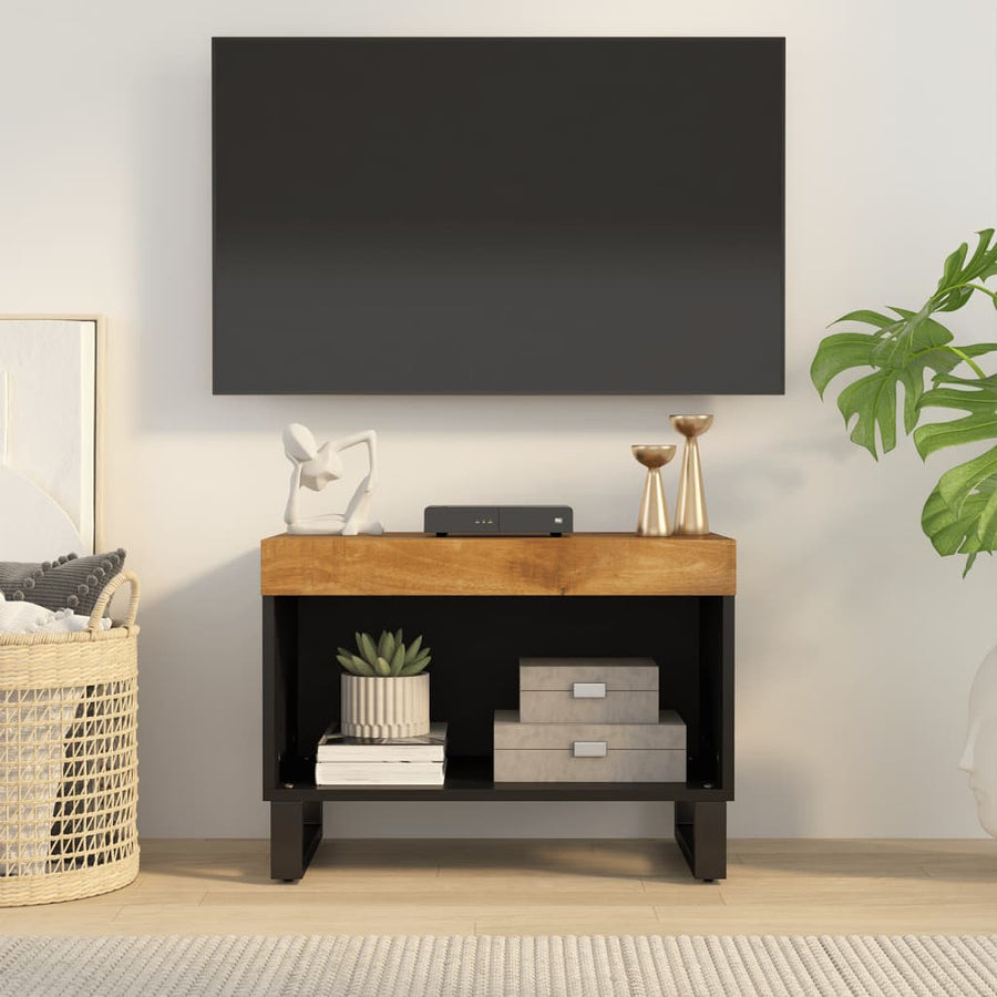 Comodă Tv, 60X33X43,5 Cm, Lemn Masiv De Mango