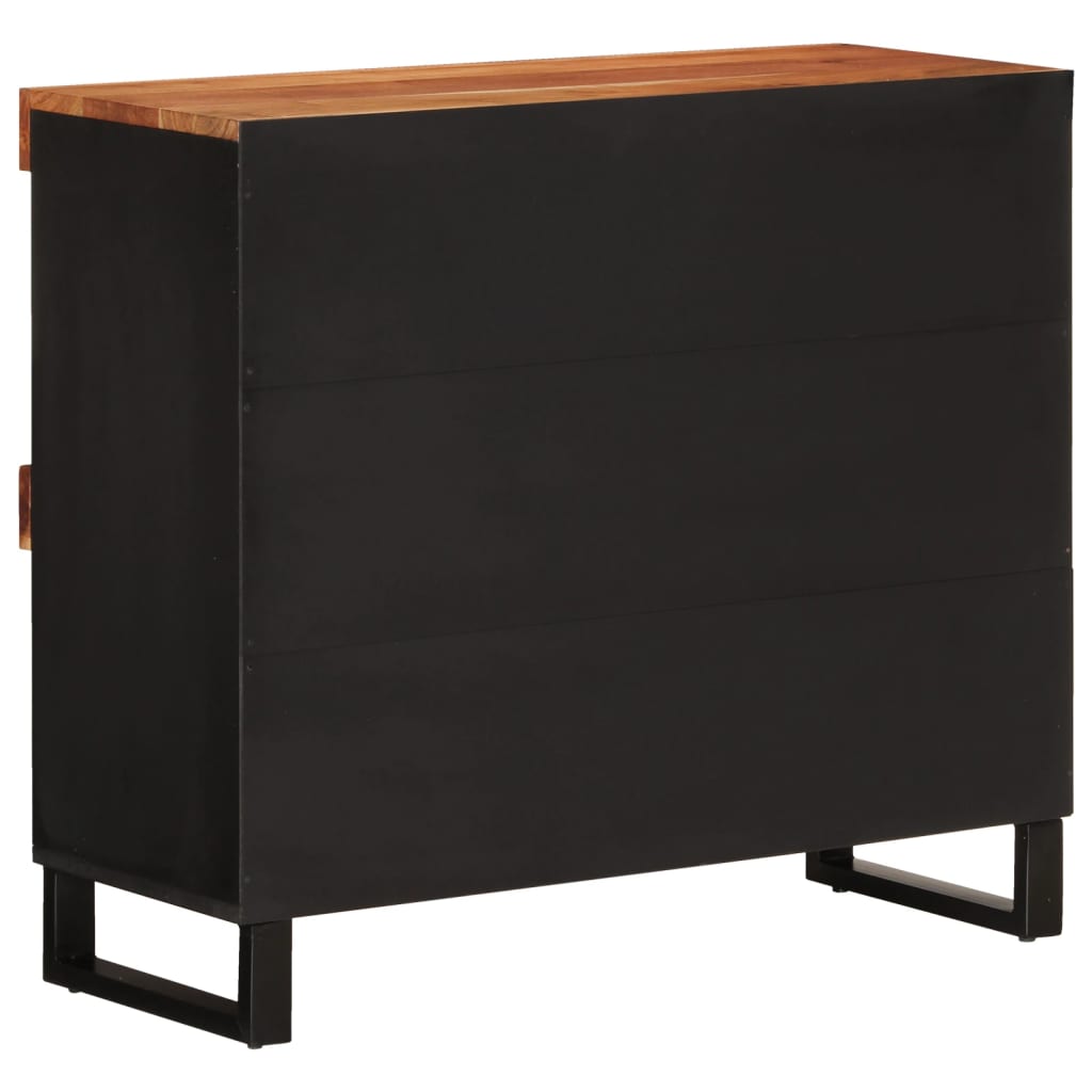 Dulap Lateral, 85X33X75 Cm Din Lemn Masiv De Acacia