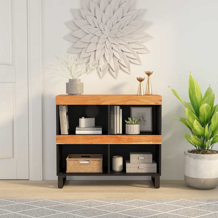 Dulap Lateral, 85X33X75 Cm Din Lemn Masiv De Acacia