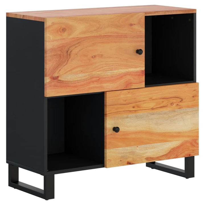 Servantă Cu 2 Uși, 80X33X75 Cm, Lemn Masiv De Acacia