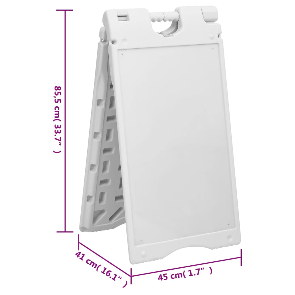 Placă Indicatoare De Trotuar Cadru În A, , 45X7X84,5Cm, Hdpe