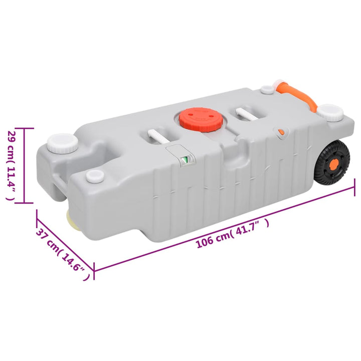 Rezervor De Apă Cu Roți Pentru Camping, Gri, 75 L