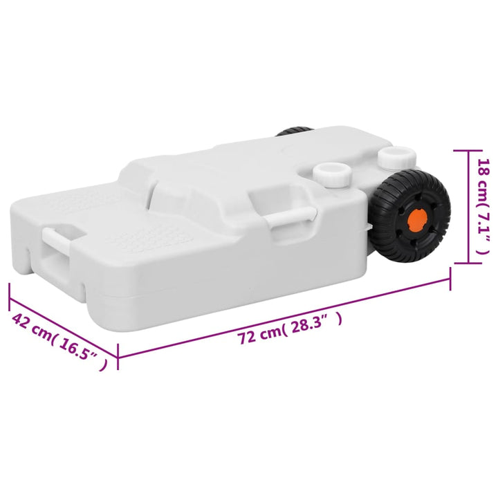 Rezervor De Apă Cu Roți Pentru Camping, Gri, 30 L