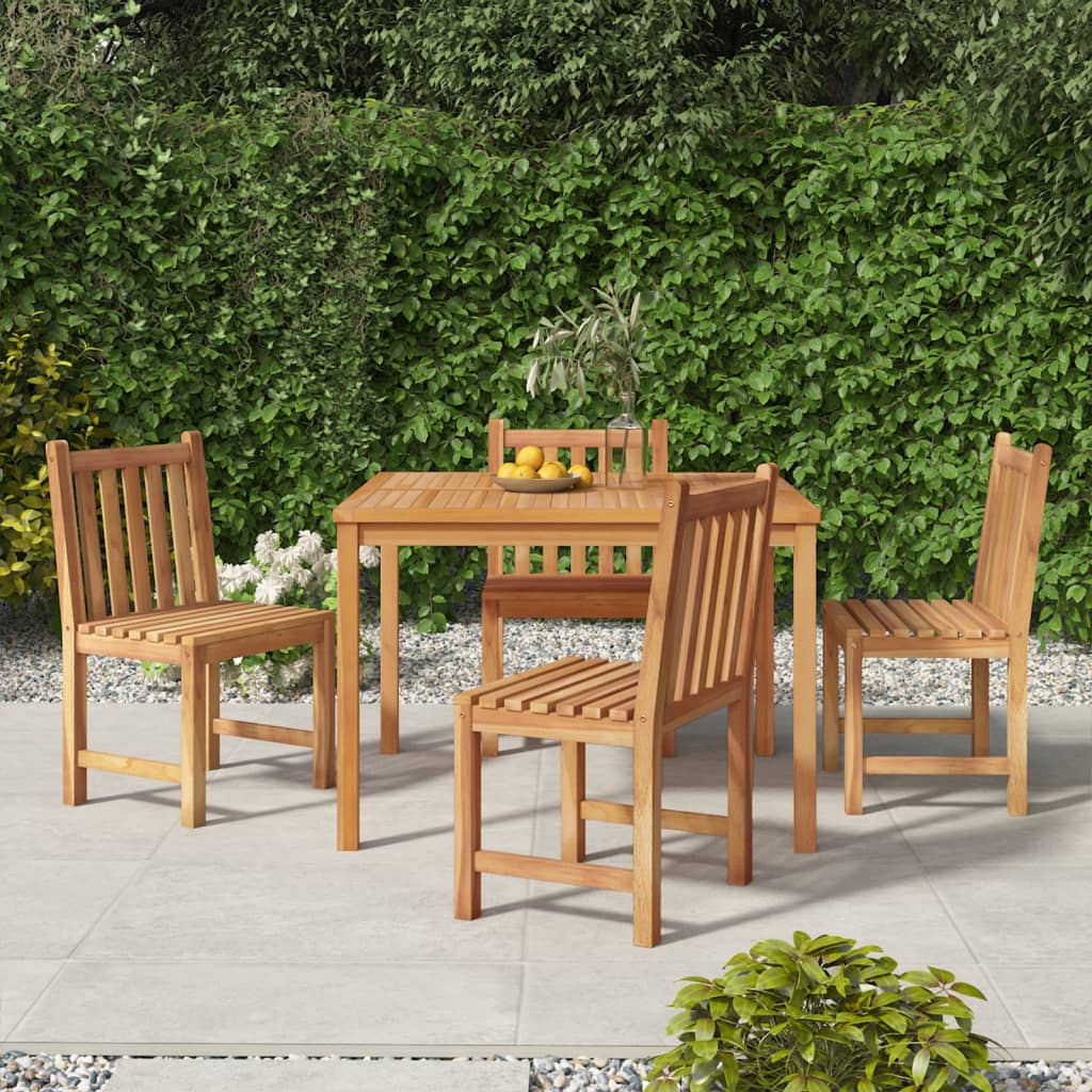 Set Mobilier De Exterior, 5 Piese, Lemn Masiv De Tec