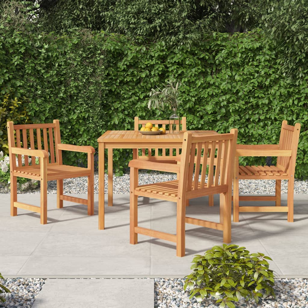 Set Mobilier De Exterior, 5 Piese, Lemn Masiv De Tec