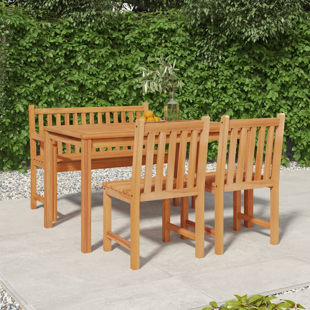 Set Mobilier Pentru Grădină, 4 Piese, Lemn Masiv De Tec