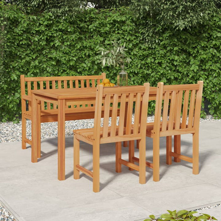Set Mobilier Pentru Grădină, 4 Piese, Lemn Masiv De Tec