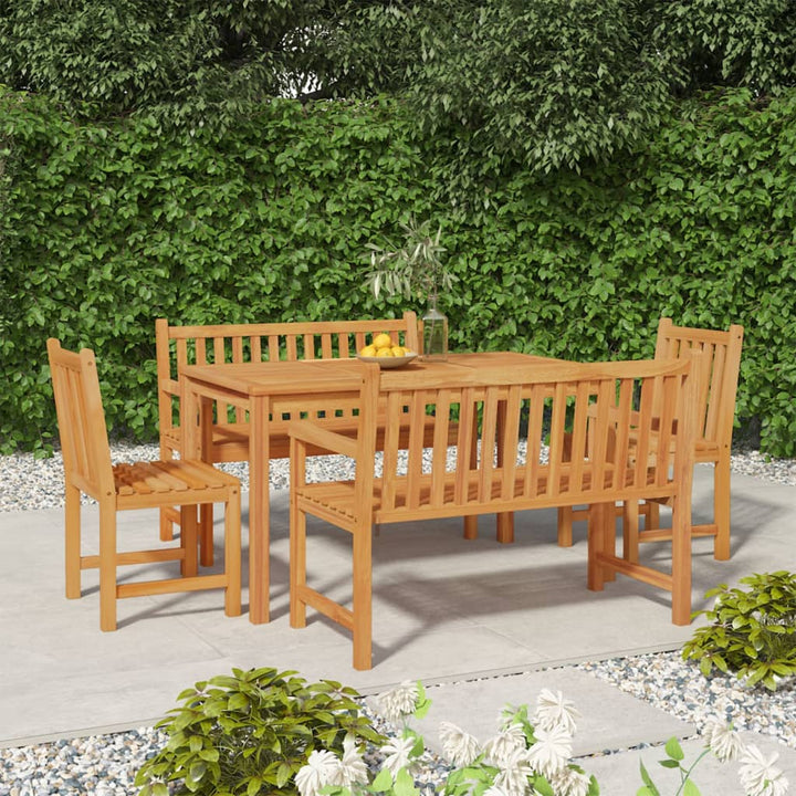 Set Mobilier Pentru Grădină, 4 Piese, Lemn Masiv De Tec