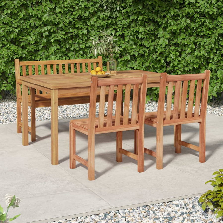 Set Mobilier Pentru Grădină, 4 Piese, Lemn Masiv De Tec