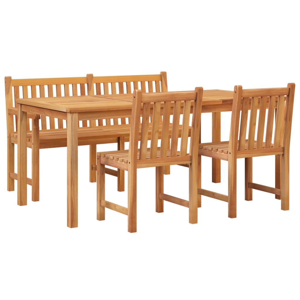 Set Mobilier Pentru Grădină, 4 Piese, Lemn Masiv De Tec