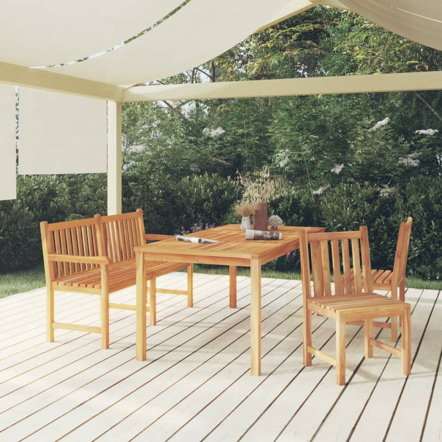 Set Mobilier Pentru Grădină, 4 Piese, Lemn Masiv De Tec