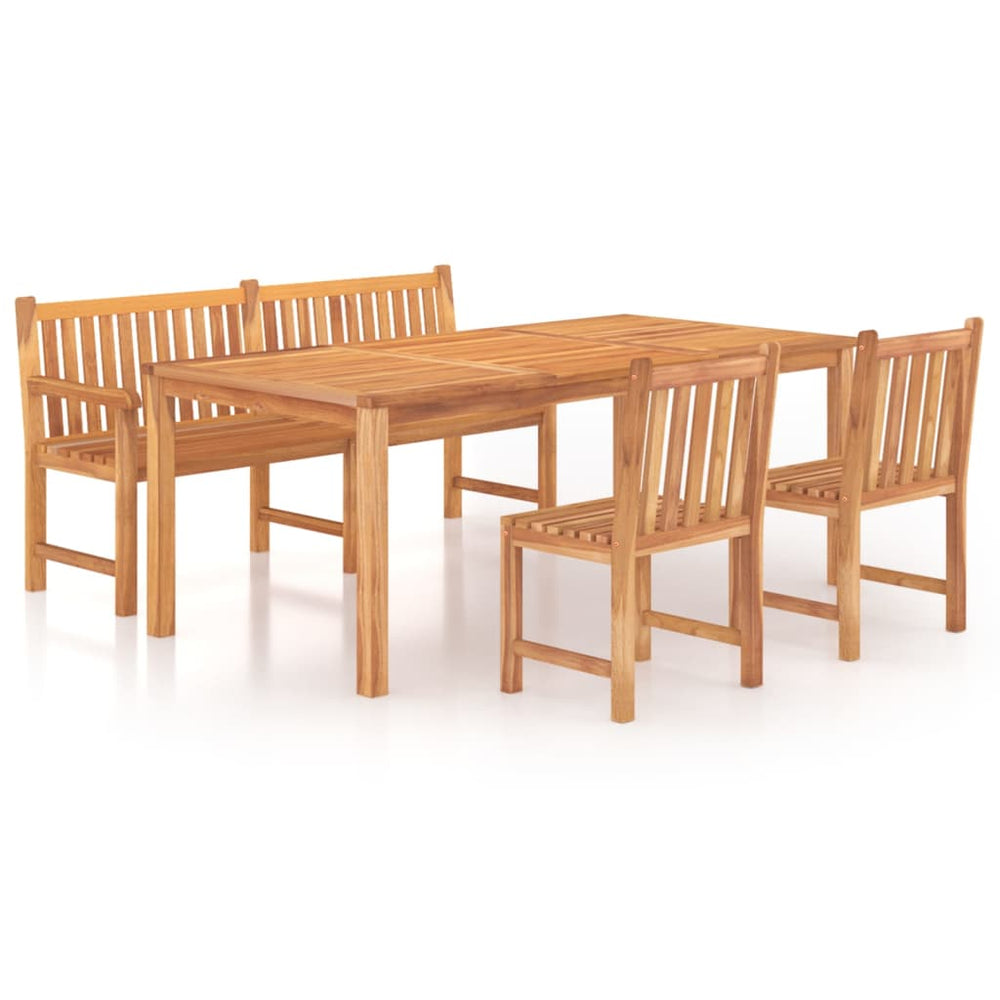 Set Mobilier Pentru Grădină, 4 Piese, Lemn Masiv De Tec