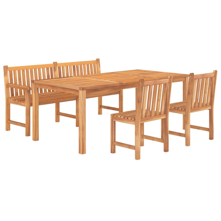 Set Mobilier Pentru Grădină, 4 Piese, Lemn Masiv De Tec
