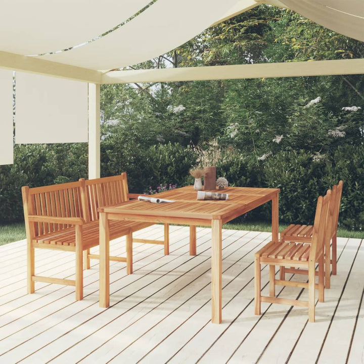 Set Mobilier Pentru Grădină, 4 Piese, Lemn Masiv De Tec