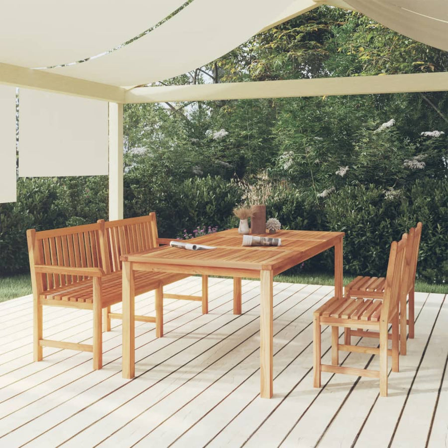 Set Mobilier Pentru Grădină, 4 Piese, Lemn Masiv De Tec