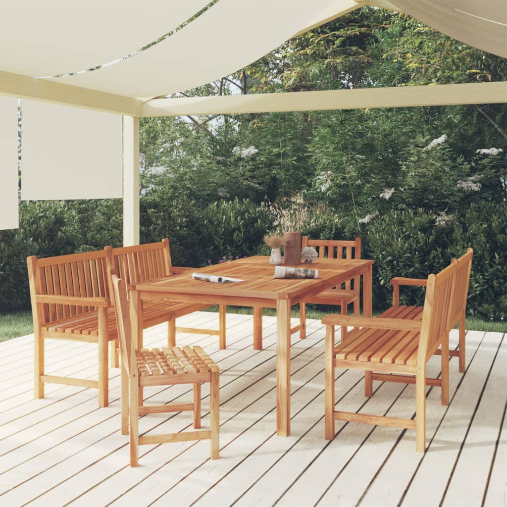 Set Mobilier Pentru Grădină, 4 Piese, Lemn Masiv De Tec
