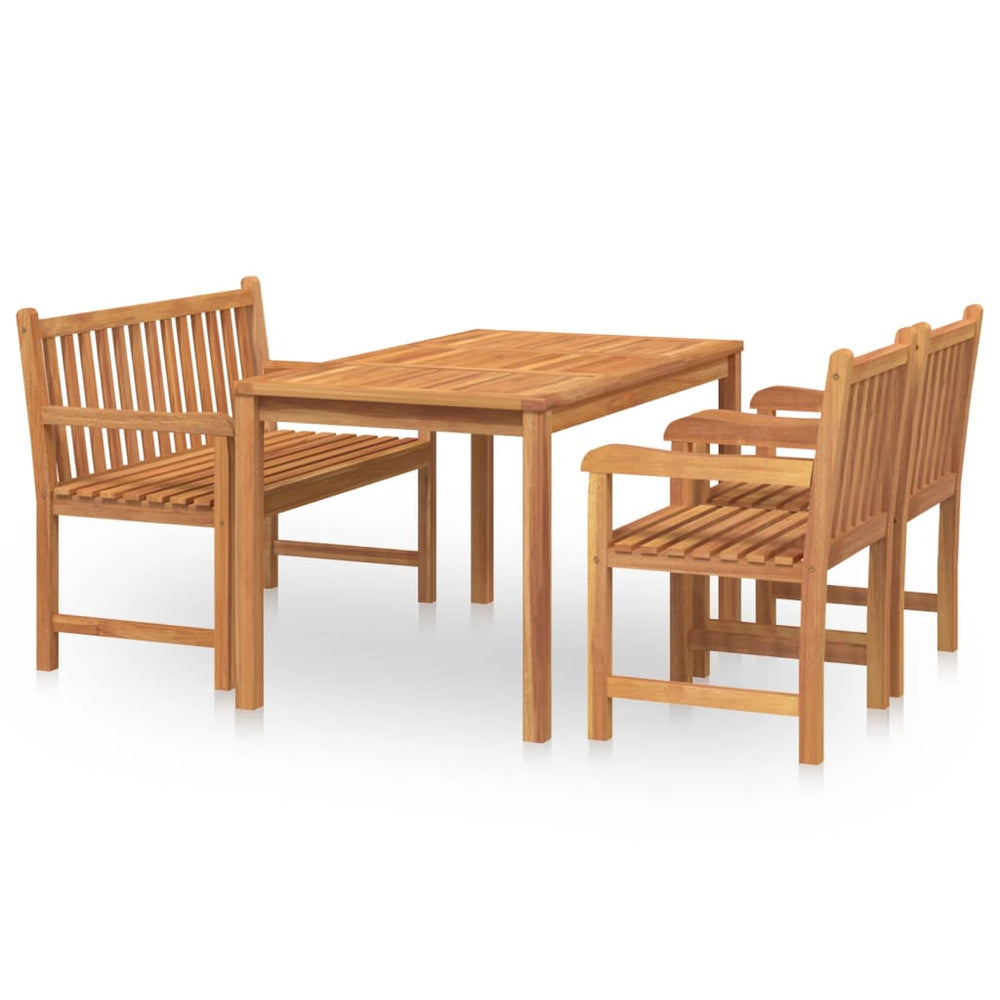 Set Mobilier Pentru Grădină, 4 Piese, Lemn Masiv De Tec