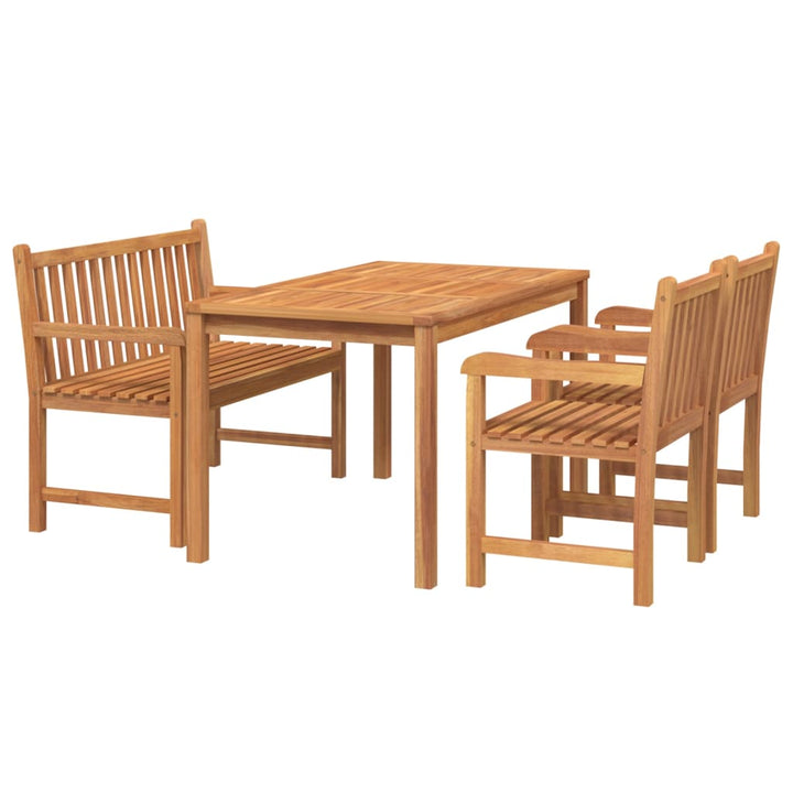 Set Mobilier Pentru Grădină, 4 Piese, Lemn Masiv De Tec