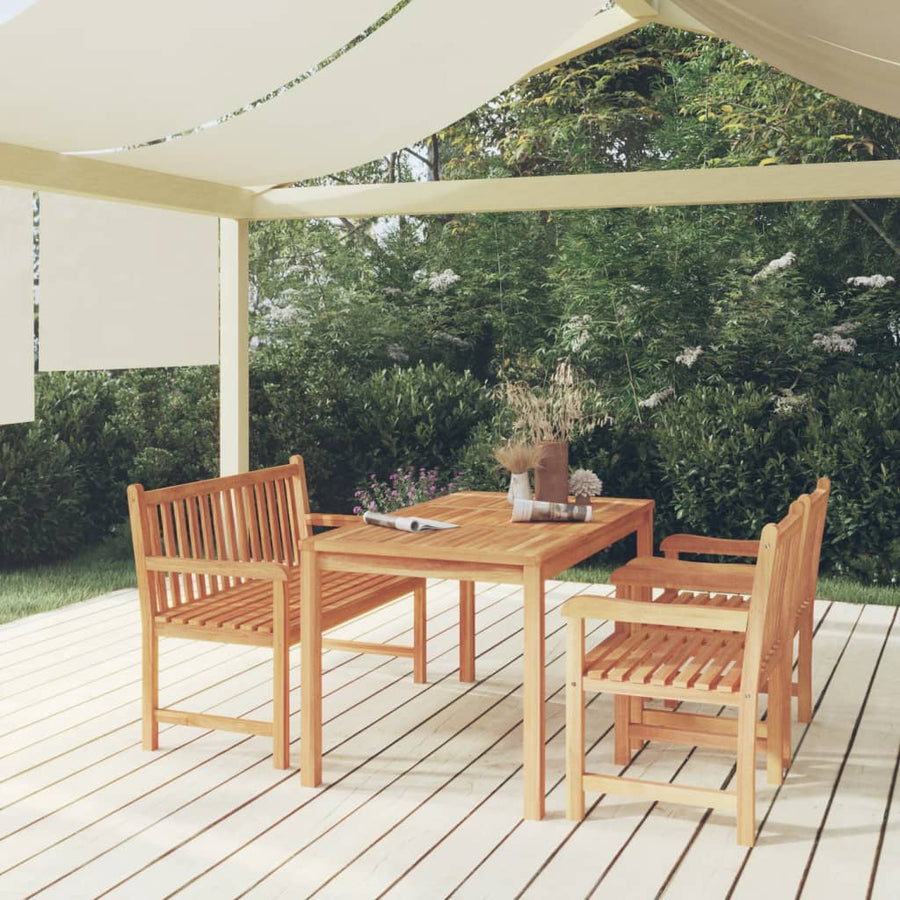 Set Mobilier Pentru Grădină, 4 Piese, Lemn Masiv De Tec