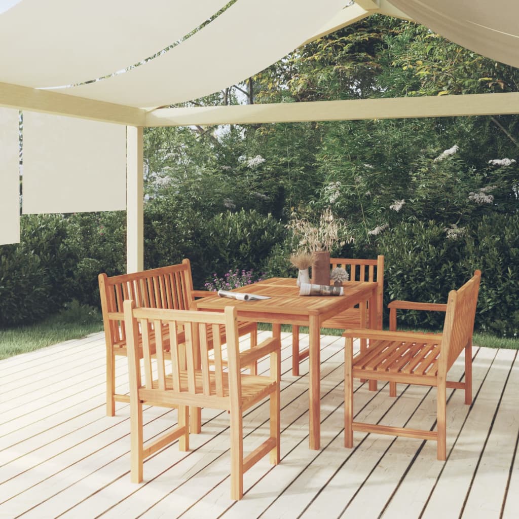 Set Mobilier Pentru Grădină, 4 Piese, Lemn Masiv De Tec