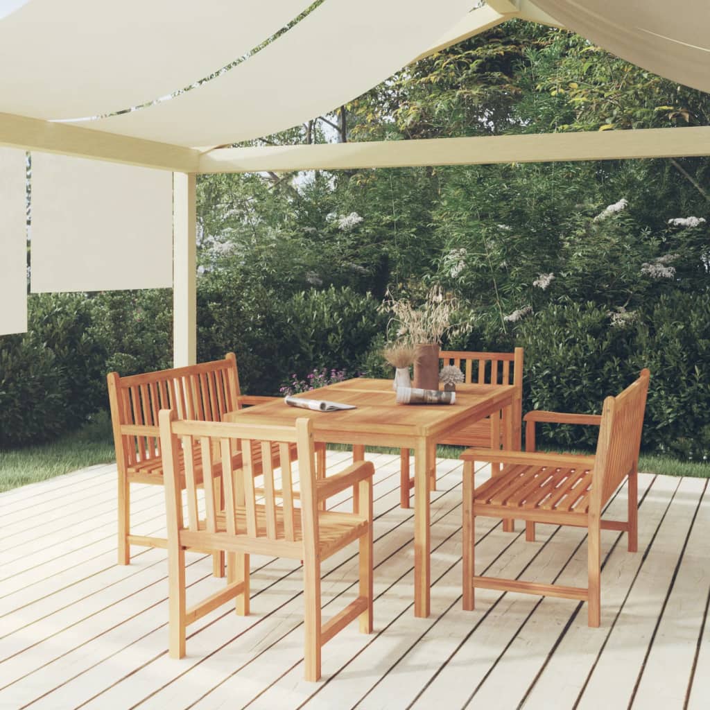 Set Mobilier Pentru Grădină, 4 Piese, Lemn Masiv De Tec