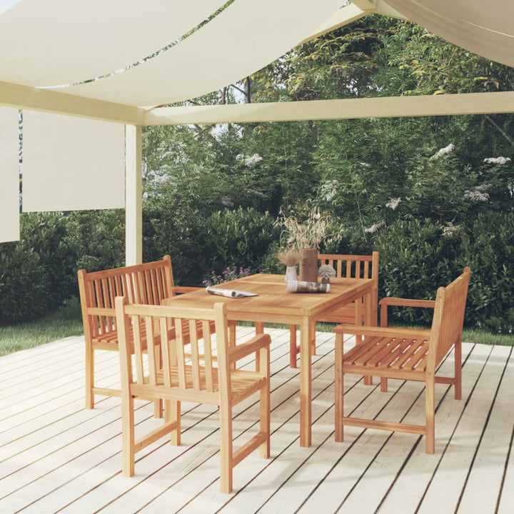Set Mobilier Pentru Grădină, 4 Piese, Lemn Masiv De Tec