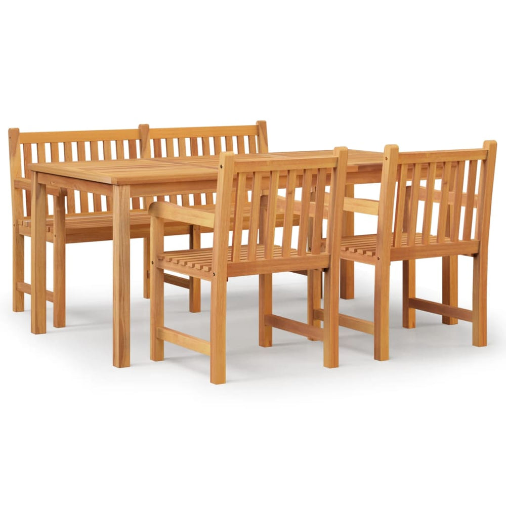 Set Mobilier Pentru Grădină, 4 Piese, Lemn Masiv De Tec