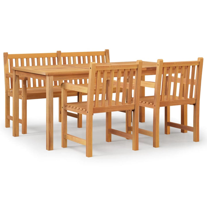 Set Mobilier Pentru Grădină, 4 Piese, Lemn Masiv De Tec