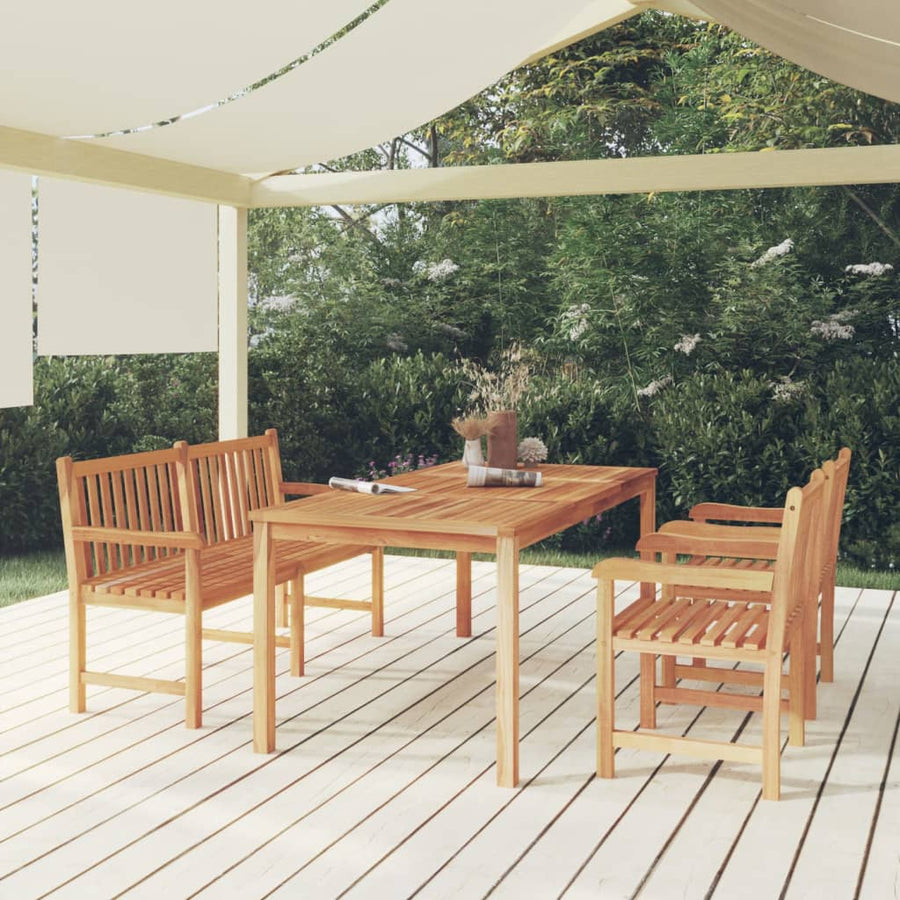 Set Mobilier Pentru Grădină, 4 Piese, Lemn Masiv De Tec