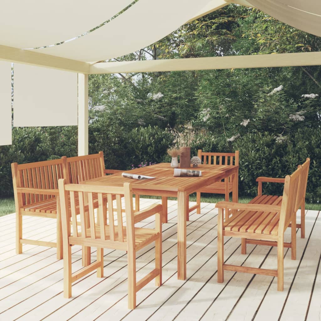 Set Mobilier Pentru Grădină, 4 Piese, Lemn Masiv De Tec