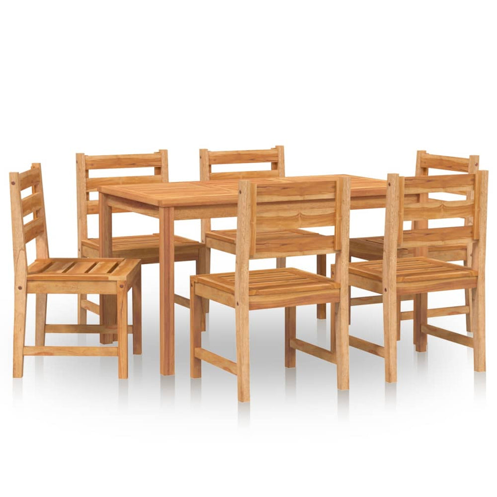 Set Mobilier De Grădină, 7 Piese, Lemn Masiv De Tec