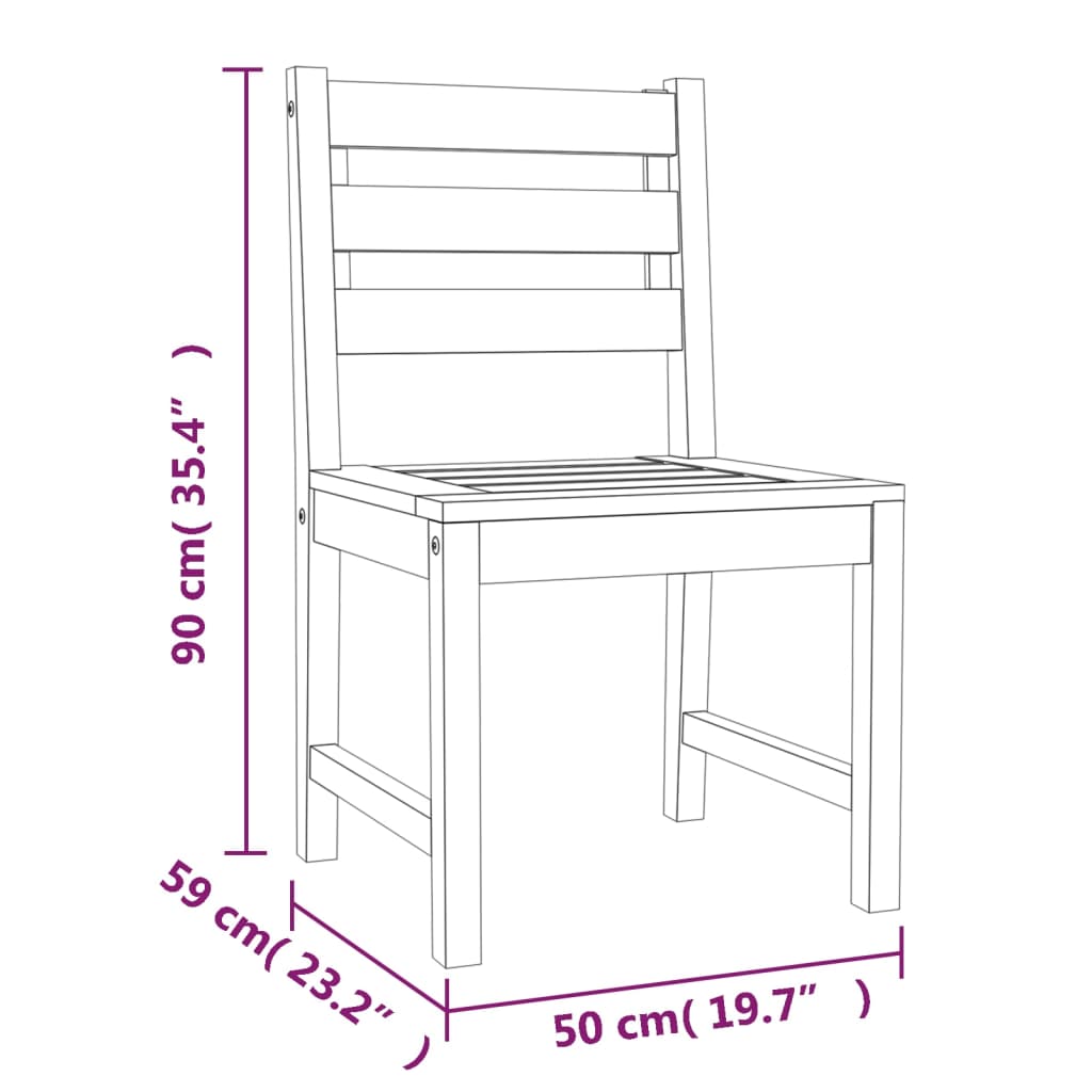 Set Mobilier De Grădină, 7 Piese, Lemn Masiv De Tec