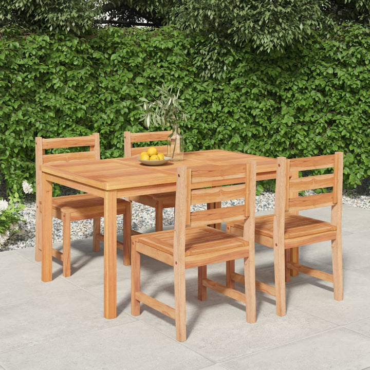 Set Mobilier De Grădină, 7 Piese, Lemn Masiv De Tec
