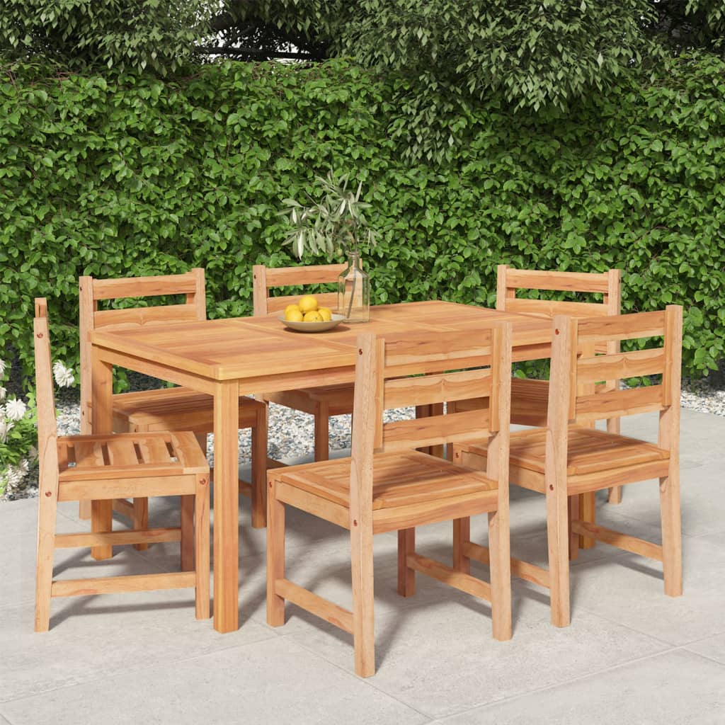 Set Mobilier De Grădină, 7 Piese, Lemn Masiv De Tec
