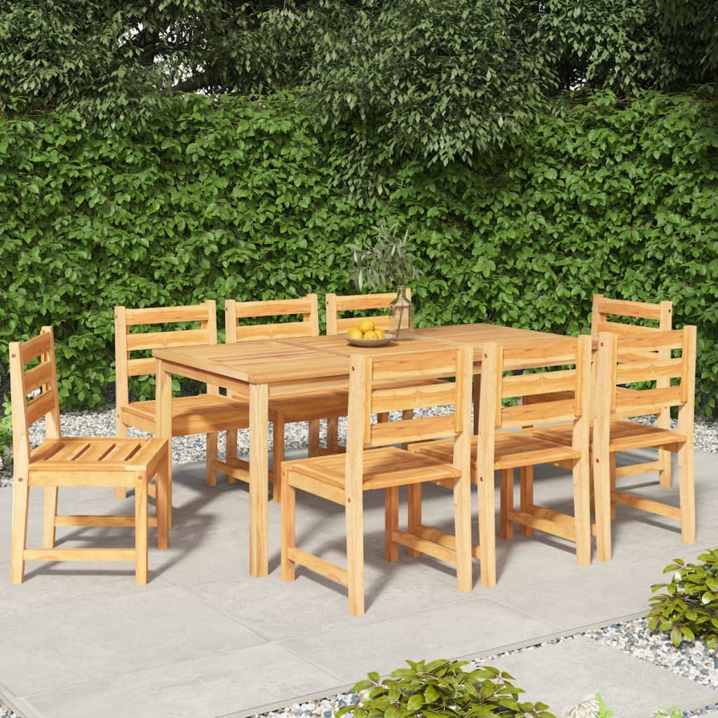 Set Mobilier De Grădină, 7 Piese, Lemn Masiv De Tec