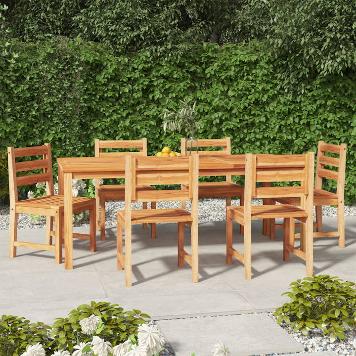 Set Mobilier De Grădină, 7 Piese, Lemn Masiv De Tec