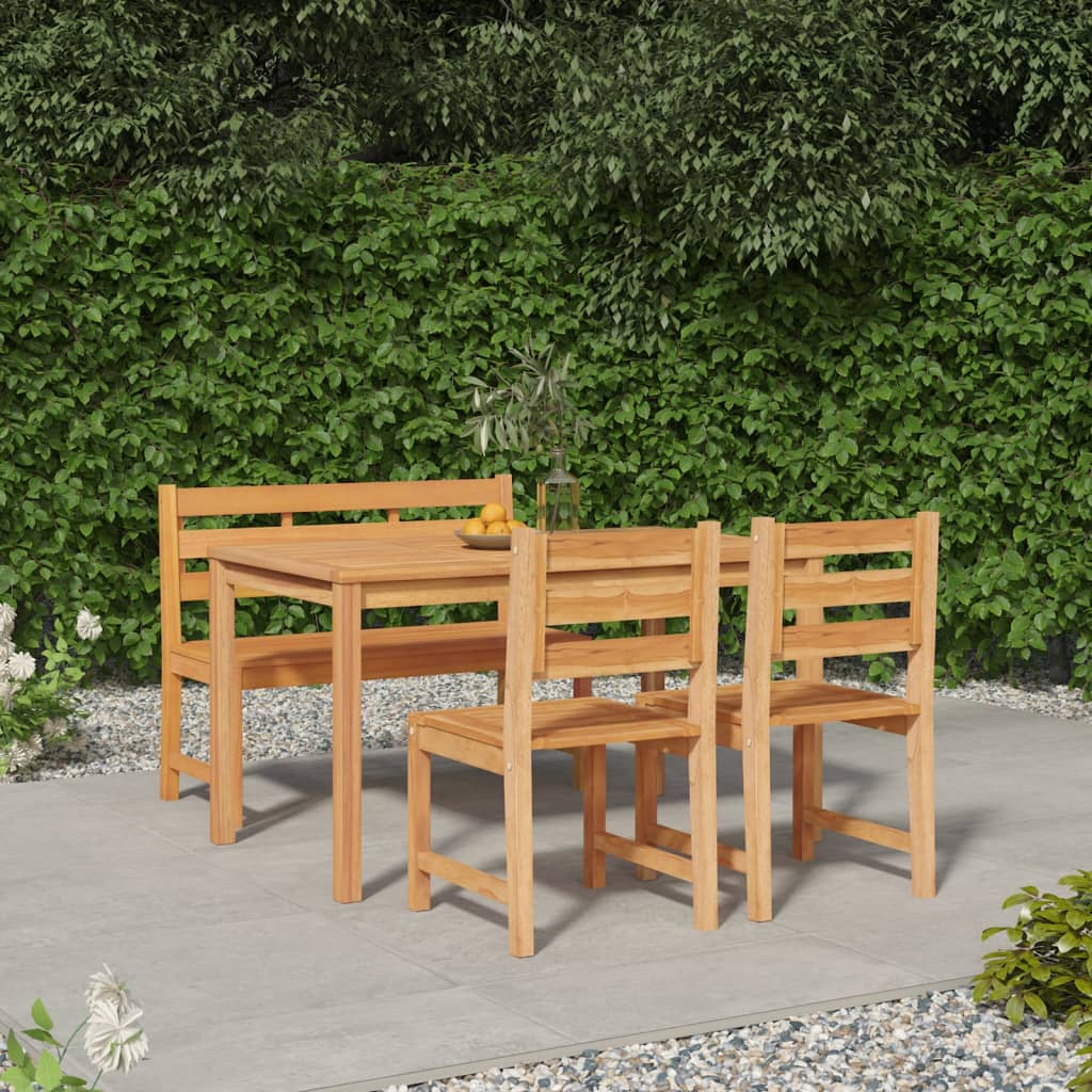 Set Mobilier De Grădină, 7 Piese, Lemn Masiv De Tec