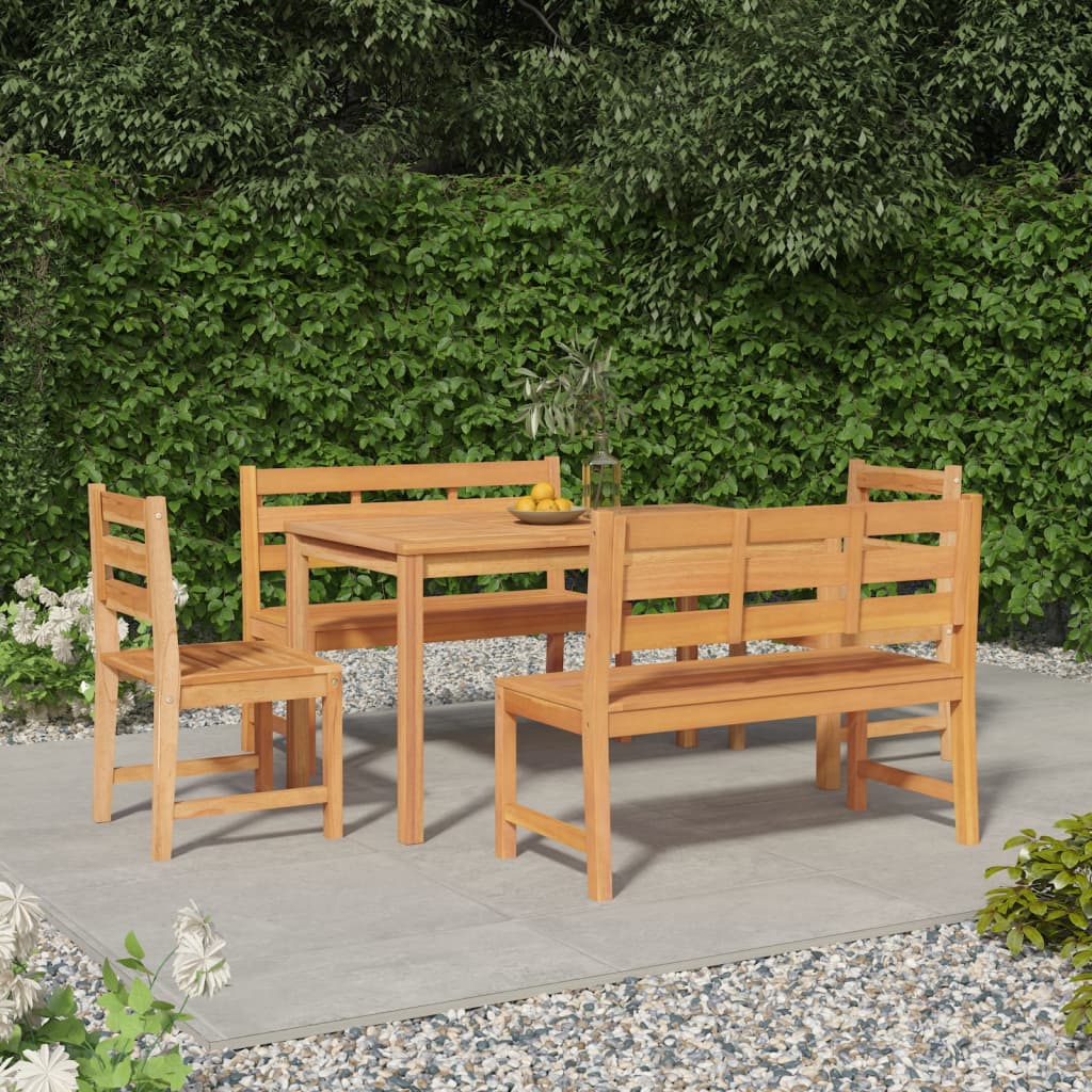 Set Mobilier De Grădină, 7 Piese, Lemn Masiv De Tec