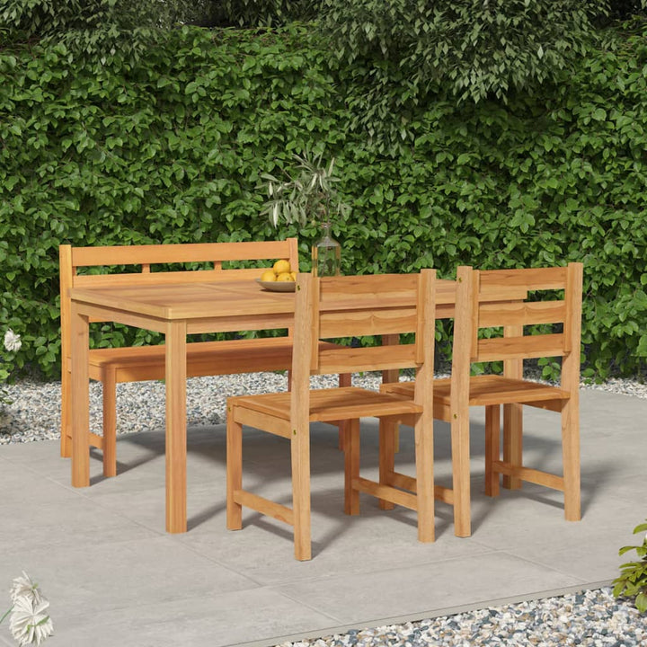 Set Mobilier De Grădină, 7 Piese, Lemn Masiv De Tec