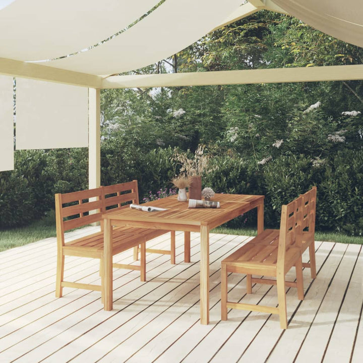 Set Mobilier De Grădină, 7 Piese, Lemn Masiv De Tec