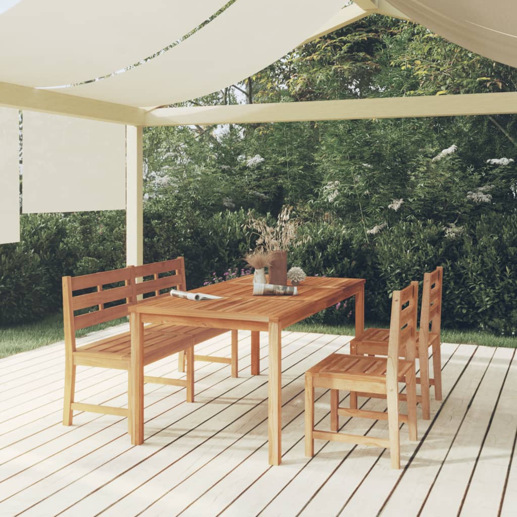 Set Mobilier De Grădină, 7 Piese, Lemn Masiv De Tec